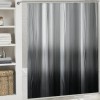 Shangniulu Black and white Shower Curtain, bathroom gradient embossed Shower Curtain, waterproof Shower Curtain with hooks