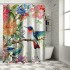 Shangniulu Hummingbird Shower Curtain for Bathroom with Hooks, Polyester Fabric Shower Curtain Set Waterproof Bath Curtain Home Spring Summer Bath Curtain