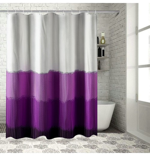 Shangniulu Purple Shower Curtain, Shower Curtains for Bathroom, Waterproof Shower Curtains Comes with Hooks