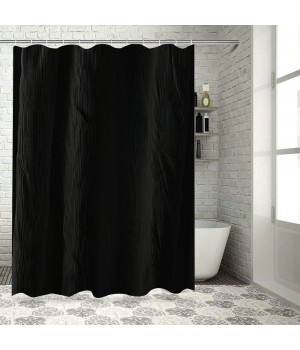 Shangniulu Black Shower Curtain, Shower Curtains for Bathroom, Waterproof Shower Curtains Comes with Hooks