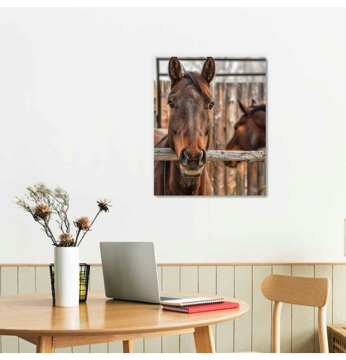 QKZF Farmhouse Rustic Wall Art for Bedroom Home Bathroom Decor for the Home Country Horse Pictures Artwork for Kitchen Wall Decor Modern Canvas Framed Wall Art 