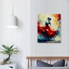 QKZF Abstract Dancing Oil Paintings on Canvas Wall Art work for Living Room Bedroom Home Decorations Wall Decor Modern Girl Dancer Artwork