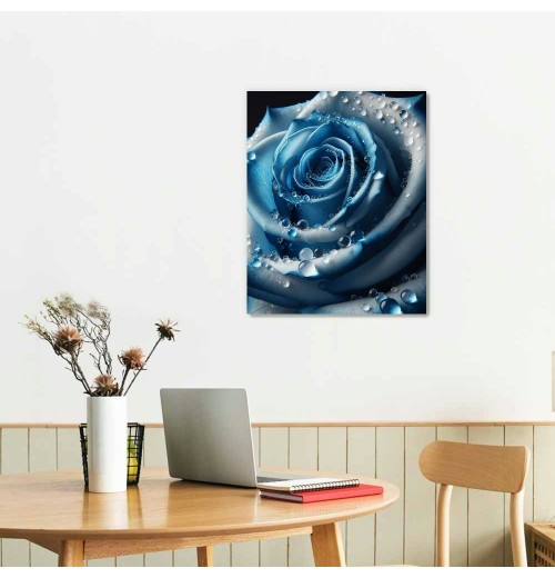 QKZF Canvas Wall Art Floral Pictures Wall Decor Flower Bloom Painting Print Flowers Artwork for Bathroom Bedroom Office Living Room Paintings Decorations Ready to Hang