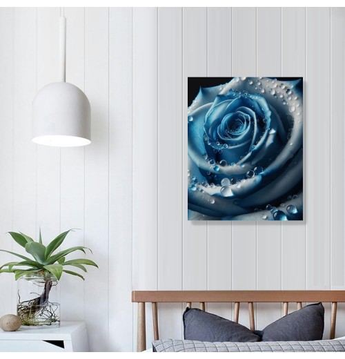 QKZF Canvas Wall Art Floral Pictures Wall Decor Flower Bloom Painting Print Flowers Artwork for Bathroom Bedroom Office Living Room Paintings Decorations Ready to Hang