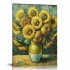 QKZF Sunflower Wall Art Canvas Print Living Room Abstract Wall Decor Hanging Pictures Bathroom Bedroom Home Office Decor