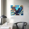 QKZF Flying Eagle Canvas Wall Art Modern Wall Decor Gallery Canvas Wraps Framed for Living Room Home Bedroom Decoration Modern Framed Artwork Decor Ready to Hang