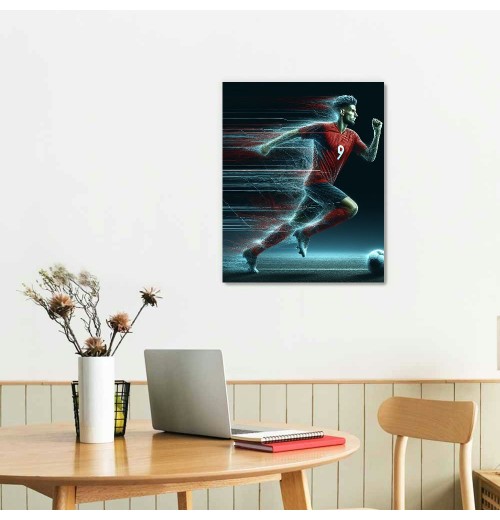 QKZF Canvas Wall Art,Football Superstar Wall Decor Bedroom for Living Room Sport Room Gift for Fan Football