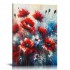 QKZF Abstract Flowers Wall Art Framed Red Bouquet Pictures Artwork Print Painting on Canvas Modern Abstract Painting Textured Flower Pictures for Living Room Bedroom Bathroom Decor