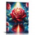 QKZF Red Rose Wall Art Paintings Flower Wall Decor Blue Butterfly and Red Roses Oil Painting Modern Flowers Canvas Painting Artwork for Living Room Bathroom Bedroom Home Decorations&nbsp;