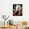 QKZF Canvas Wall Art,Horse Behind Print Canvas Painting for Bedroom Living Room Kitchen Bathroom Corridor Dining Room Hotel Decor