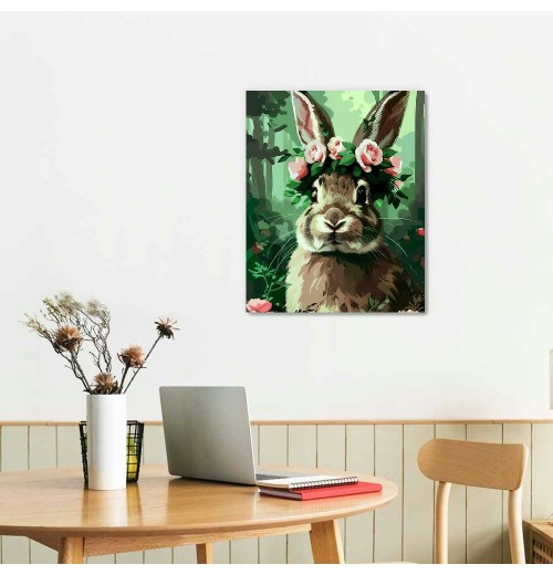 QKZF Canvas Print Wall Art Decor, Rabbit Wall Art Print, Print Wall Decor, Suitable For Office Study Wall Decoration