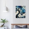 QKZF Blue Tree Flowers Oil Paintings on Canvas Abstract Art Pictures Canvas Wall Art Paintings Modern Home Decor Abstract Paintings Ready to Hang