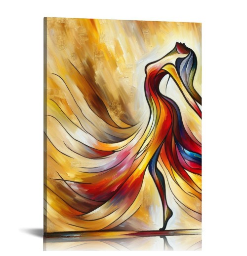 QKZF Canvas Wall Art Ballet Dancers Abstract Canvas Wall Art for Wall Decor Modern Canvas Wall Art for Home &amp; office Decoration