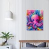 QKZF Abstract Pink Canvas Wall Art and Colorful Wall Art Red Wall Art Modern Abstract Wall Art Framed Oil Painting