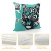 PHYHOO Release Your Little Wild Slogan with Soft Throw pillow Covers Cushion Cover Decor for Sofa Couch Bed Cat Lover Gifts, Cat pillow Cover