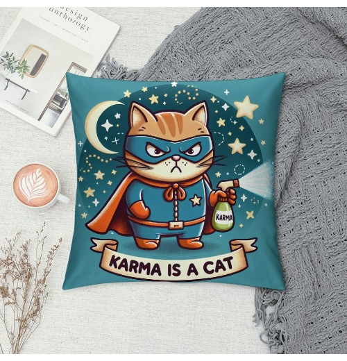 PHYHOO Cute Cat Throw pillow Covers Inspired Music Lover Gifts Fan Singer Merch for Women Cat Mom Teacher pillow Covers Home Office Couch Sofa Bed Living Room Decor