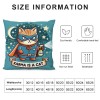 PHYHOO Cute Cat Throw pillow Covers Inspired Music Lover Gifts Fan Singer Merch for Women Cat Mom Teacher pillow Covers Home Office Couch Sofa Bed Living Room Decor