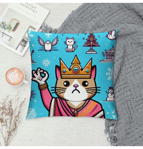 PHYHOO Gifts for Girls Cat Gifts for Cute Cat Throw pillow Covers Fan Singer for pillow Covers for Sofa Bed