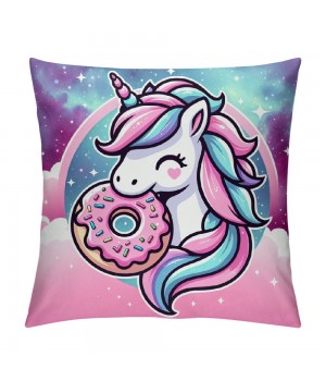 PHYHOO Unicorn pillow Cover Funny Cartoon Throw pillowcase for Couch Sofa Bed Bedroom Car Living Decor