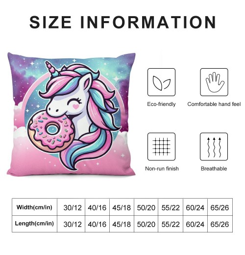 PHYHOO Unicorn pillow Cover Funny Cartoon Throw pillowcase for Couch Sofa Bed Bedroom Car Living Decor