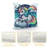 PHYHOO Unicorn pillow Covers Lovely Cartoon Pattern Pink Background Throw pillowcase for Home Decor