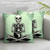 PHYHOO Skull and pillow Covers Hallowmas Thanksgiving Farmhouse Outdoor Throw pillowcase Sofa Decorative Cushion Case（Green）