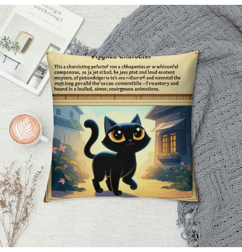 PHYHOO Funny Cat Gifts, Black Cat Mom Gifts, , Cat Gifts for , Cat Gifts for Women, Throw pillowcase Flannel Sofa Couch Decorative Cushion Case