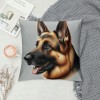 PHYHOO Short Plush pillow Covers,German Shepherd Double-Sided Print Square Cushion Cases for Sofa Bedroom Car Decorative