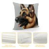 PHYHOO Short Plush pillow Covers,German Shepherd Double-Sided Print Square Cushion Cases for Sofa Bedroom Car Decorative