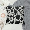 PHYHOO Short Plush pillow Covers,Cow Print Pattern Double-Sided Print Square Cushion Cases for Sofa Bedroom Car Decorative