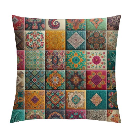 PHYHOO Short Plush pillow Covers,Seamless Double-Sided Print Square Cushion Cases for Sofa Bedroom Car Decorative