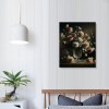 QKZF Canvas Wall Art Hoom Decor, Vintage Flower Painting Prints Room Wall Decor, Kitchen Office Farmhouse Bathroom Decor Wall Art