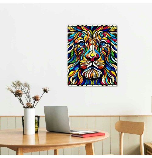 QKZF Canvas Print Wall Art Decor,Honest Lion Wall Art Print, Print Wall Decor, Suitable For Office Study Wall Decoration