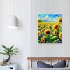 QKZF Canvas Print Wall Art Decor,Happy Sunflower Wall Art Print, Print Wall Decor, Suitable For Office Study Wall Decoration