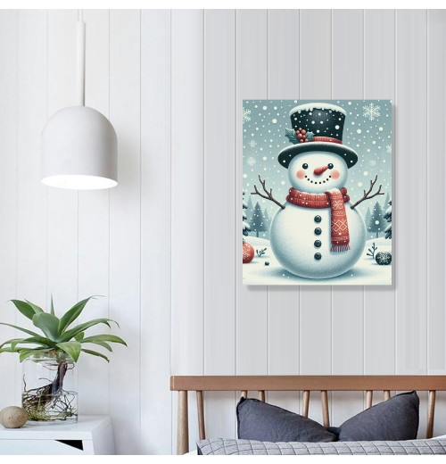 QKZF Canvas Print Wall Art Decor,Snowman In The Snow Wall Art Print, Print Wall Decor, Suitable For Office Study Wall Decoration