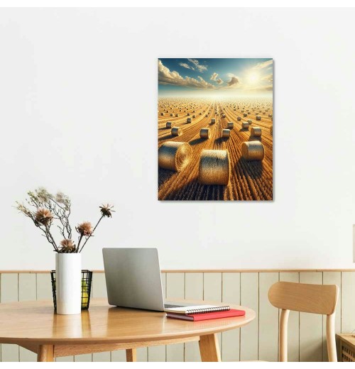 QKZF Canvas Wall Art,Blue Field Sky Print Canvas Painting for Bedroom Living Room Kitchen Bathroom Corridor Dining Room Hotel Decor