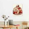 QKZF Canvas Wall Art,Strawberry Cake Roll Print Canvas Painting for Bedroom Living Room Kitchen Bathroom Corridor Dining Room Hotel Decor