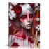 QKZF Canvas Wall Art,Flower Skull Woman Print Canvas Painting for Bedroom Living Room Kitchen Bathroom Corridor Dining Room Hotel Decor