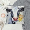 PHYHOO Cow Daisy Throw pillow Cover Double-Sided Farm Throw pillowcase for Couch Sofa Bed Bedroom Car Living Decor