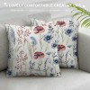 PHYHOO  Floral Throw pillow Cover 18"X18" Wildflower Throw pillowcase for Home Decor