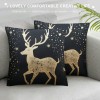 PHYHOO Winter Snowflake Xmas Trees Throw pillow Covers Merry Christmas Holiday Baby it’s Cold Outside Quote Words pillowcase Super Soft Cushion Case Cover 18”x18”