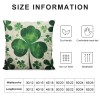 PHYHOO Watercolor Throw pillow Cover, Big Green Clover&nbsp;St Patrick's Day Cushion Case Cover pillowcase Decoration for Sofa Couch (WS-Lucky, 18"X18")