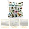 PHYHOO Short Plush pillow Covers,Cartoon Insects Double-Sided Print Square Cushion Cases for Sofa Bedroom Car Decorative