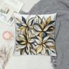 PHYHOO Short Plush pillow Covers Fashion Yellow Blue Printed Square pillow Case for Bedroom, Sofa, Car Decoration Both Sides