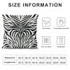 PHYHOO Short Plush pillow Covers,Black White Print Double-Sided Print Square Cushion Cases for Sofa Bedroom Car Decorative