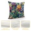 PHYHOO Short Plush pillow Covers Botanical Plant Square pillow Case for Bedroom, Sofa, Car Decoration Both Sides