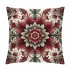 PHYHOO Short Plush pillow Covers Wine red Flower Square pillow Case for Bedroom, Sofa, Car Decoration Both Sides