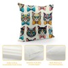 PHYHOO Short Plush pillow Covers Cute Cats Square pillow Case for Bedroom, Sofa, Car Decoration Both Sides