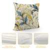 PHYHOO Short Plush pillow Covers Yellow Blue Flower Square pillow Case for Bedroom, Sofa, Car Decoration Both Sides