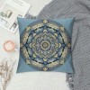 PHYHOO Short Plush pillow Covers Boho Mandala Floral Square pillow Case for Bedroom, Sofa, Car Decoration Both Sides